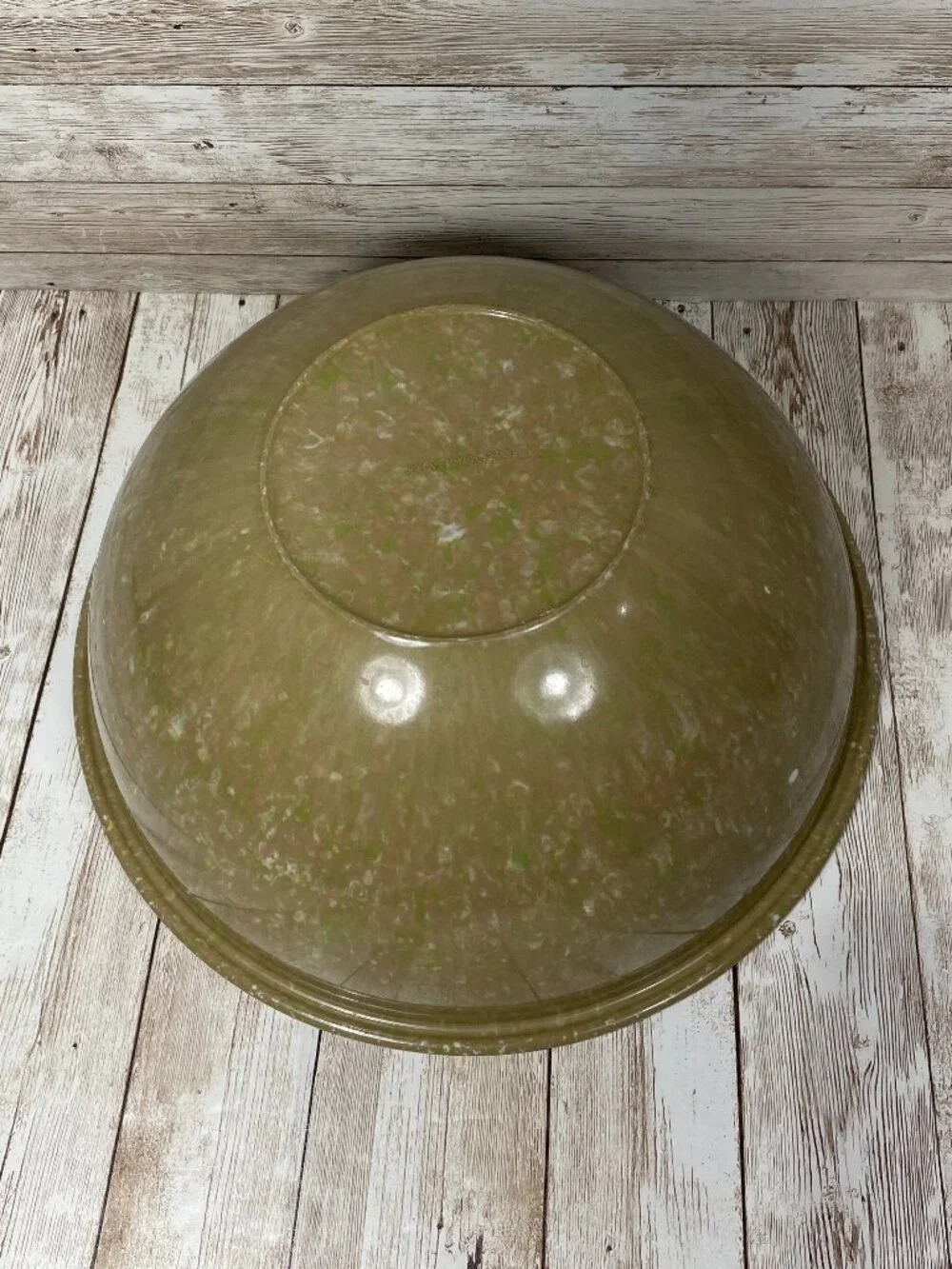Vintage BROOKPARK Taupe Speckled Melmac Melamine Mixing Bowl Mid-Century Modern